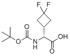(2R)-2-(叔-丁氧羰基氨基)-2-(3,3-二氟环丁基)乙酸分子结构 (CAS 2231663-53-7)
