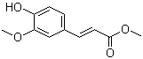 structure of CAS# 22329-76-6, trans-Ferulic acid methyl ester;Methyl trans-4-hydroxy-3-methoxycinnamate; Methyl trans-ferulate