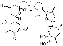 结构式 CAS# 22373-78-0, 莫能菌素钠盐; 莫能霉素钠