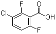结构式 CAS# 225104-76-7, 3-氯-2,6-二氟苯甲酸