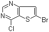 结构式 CAS# 225385-03-5, 6-溴-4-氯噻吩并[3,2-d]嘧啶