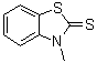 structure of CAS# 2254-94-6, 2,3-Dihydro-3-methyl-2-benzothiazolethione;3-Methylbenzothiazoline-2-thione; N-Methylbenzothiazoline-2-thione; NSC 66551