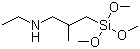 structure of CAS# 227085-51-0, N-Ethyl-3-trimethoxysilyl-2-methylpropanamine;N-Ethyl-2-methyl-3-(trimethoxysilyl)-1-propanamine; N-Ethylaminoisobutyltrimethoxysilane