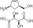 结构式 CAS# 229177-52-0, (1S-cis)-4-氨基-2-环戊烯基-1-甲醇 D-酒石酸盐