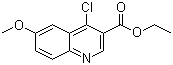 structure of CAS# 22931-71-1, Ethyl 4-chloro-6-methoxyquinoline-3-carboxylate;4-Chloro-6-methoxy-quinoline-3-carboxylic acid ethyl ester
