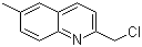 结构式 CAS# 22989-38-4, 2-(氯甲基)-6-甲基喹啉