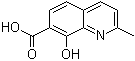 结构式 CAS# 23051-08-3, 8-羟基-2-甲基-7-喹啉甲酸