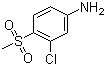 结构式 CAS# 23153-12-0, 3-氯-4-甲基磺酰基苯胺