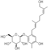 结构式 CAS# 23176-70-7, 鹿蹄草苷