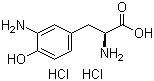 结构式 CAS# 23279-22-3, 3-氨基-L-酪氨酸二盐酸盐