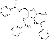 structure of CAS# 23316-67-8, 2,3,5-Tri-O-benzoyl-beta-D-ribofuranosyl cyanide