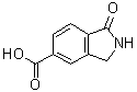 结构式 CAS# 23386-40-5, 2,3-二氢-1-氧代-1H-异吲哚-5-羧酸