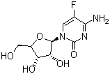 结构式 CAS# 2341-22-2, 5-氟胞嘧啶核苷; 5-氟胞苷