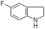 结构式 CAS# 2343-22-8, 5-氟吲哚啉; 5-氟-2,3-二氢-(1H)-吲哚