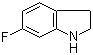 结构式 CAS# 2343-23-9, 6-氟吲哚啉; 6-氟-2,3-二氢-1H-吲哚