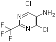 结构式 CAS# 2344-17-4, 4,6-二氯-2-三氟甲基嘧啶-5-胺