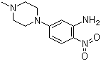 结构式 CAS# 23491-48-7, 5-(4-甲基哌嗪)-2-硝基苯胺
