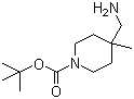 结构式 CAS# 236406-22-7, 4-(氨基甲基)-4-甲基哌啶-1-甲酸叔丁酯