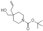 structure of CAS# 236406-37-4, tert-Butyl 4-(hydroxymethyl)-4-(prop-2-en-1-yl)piperidine-1-carboxylate