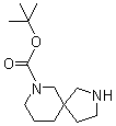 structure of CAS# 236406-61-4, tert-Butyl 2,7-diazaspiro[4.5]decane-7-carboxylate;2,7-Diazaspiro[4.5]decane-7-carboxylic acid 1,1-dimethylethyl ester