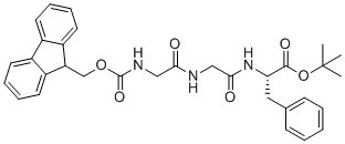 structure of CAS# 236426-37-2, Fmoc-Gly-Gly-Phe-OtBu;tert-butyl (2S)-2-[[2-[[2-(9H-fluoren-9-ylmethoxycarbonylamino)acetyl]amino]acetyl]amino]-3-phenylpropanoate