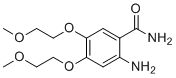 structure of CAS# 236750-62-2, Erlotinib Impurity 18;2-Amino-4,5-bis(2-methoxyethoxy)benzamide
