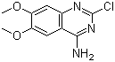 structure of CAS# 23680-84-4, 2-Chloro-4-amino-6,7-dimethoxyquinazoline;4-Amino-2-chloro-6,7-dimethoxyquinazoline; 2-Chloro-6,7-dimethoxyquinazolin-4-amine