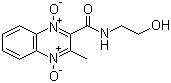 结构式 CAS# 23696-28-8, 奥拉多司; 喹乙醇; N-羟乙基-3-甲基-2-喹喔啉甲酰胺-1,4-二氧化物