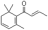 structure of CAS# 23696-85-7, Damascenone;4-(2,6,6-Trimethyl cyclohexa-1,3-dienyl)but-2-en-4-one; Trimethyl cyclohexadienyl butenone