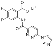 structure of CAS# 2375421-09-1, SR-717 lithium;lithium 4,5-difluoro-2-[(6-imidazol-1-ylpyridazine-3-carbonyl)amino]benzoate