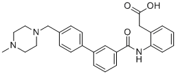 structure of CAS# 2380230-73-7, 2-[2-[[3-[4-[(4-Methylpiperazin-1-yl)methyl]phenyl]phenyl]carbonylamino]phenyl]ethanoic acid