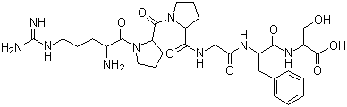 结构式 CAS# 23815-88-5, 精氨酰-脯氨酰-脯氨酰-甘氨酰-苯丙氨酰-丝氨酸