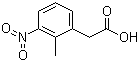 结构式 CAS# 23876-15-5, 2-甲基-3-硝基苯乙酸