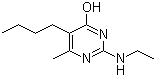 结构式 CAS# 23947-60-6, 乙嘧酚; 5-正丁基-2-乙胺基-6-甲基-4-嘧啶醇