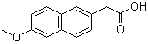structure of CAS# 23981-47-7, 6-Methoxy-2-naphthaleneacetic acid;2-(6-Methoxy-2-naphthyl)acetic acid; 6-Methoxy-2-naphthylacetic acid; BRL 10720
