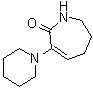 结构式 CAS# 23996-62-5, 1,5,6,7-四氢-3-(1-哌啶基)-2H-氮杂卓-2-酮