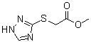 结构式 CAS# 24127-59-1, (1H-1,2,4-三唑-3-基硫基)乙酸甲酯