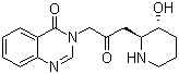 structure of CAS# 24159-07-7, Febrifugine;3-[3-[(2R,3S)-3-Hydroxy-2-piperidinyl]-2-oxopropyl]-4(3H)-quinazolinone