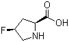 结构式 CAS# 2438-57-5, (2S,4S)-4-氟吡咯烷-2-甲酸