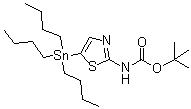 结构式 CAS# 243972-26-1, [5-(三丁基锡烷基)噻唑-2-基]氨基甲酸叔丁酯