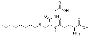 结构式 CAS# 24435-27-6, S-辛基谷胱甘肽