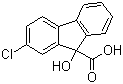 structure of CAS# 2464-37-1, Chlorflurecol;2-Chloro-9-hydroxy-9H-fluorene-9-carboxylic acid