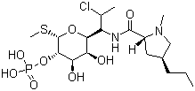 structure of CAS# 24729-96-2, Clindamycin phosphate;Methyl 7-chloro-6,7,8-trideoxy-6-(1-methyl-trans-4-propyl-L-2-pyrrolidinecarboxamido)-1-thio-L-threo-alpha-D-galacto-octopyranoside 2-(dihydrogen phosphate)