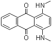 structure of CAS# 2475-44-7, Disperse Blue 14;1,4-Bis(methylamino)anthraquinone; Solvent Blue 78; Celliton Fast Blue B