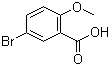 structure of CAS# 2476-35-9, 5-Bromo-2-methoxybenzoic acid