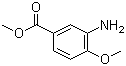结构式 CAS# 24812-90-6, 3-氨基-4-甲氧基苯甲酸甲酯