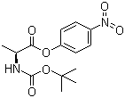 structure of CAS# 2483-49-0, Boc-L-alanine 4-nitrophenyl ester;Boc-Ala-ONp