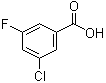 结构式 CAS# 25026-64-6, 3-氯-5-氟苯甲酸