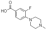 结构式 CAS# 250683-76-2, 3-氟-4-(4-甲基哌嗪-1-基)苯甲酸