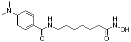 structure of CAS# 251456-60-7, 4-Dimethylamino-N-(6-hydroxycarbamoylhexyl)benzamide;D 237; M 344; M 344 (enzyme inhibitor); MS 344
